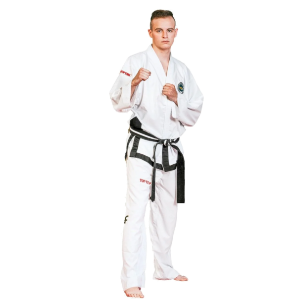 Dobok TOP TEN Master Diamond Zwarte Band ITF Approved