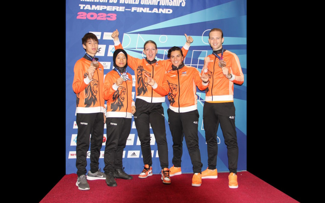 Drie wereldtitels voor leerlingen van Graziella Idili op het WK Taekwon-do in Tampere Finland