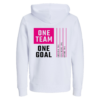 Witte hoodie achterkant one team