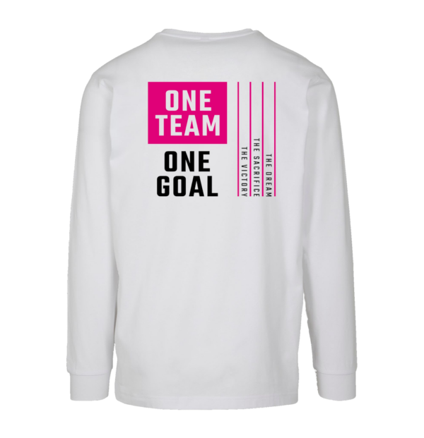 Wit long sleeve shirt achterkant one team