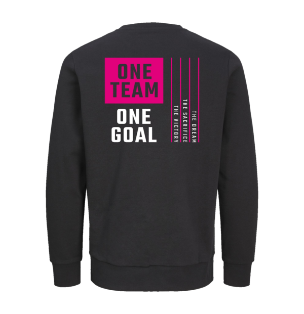 Zwarte sweater achterkant one team