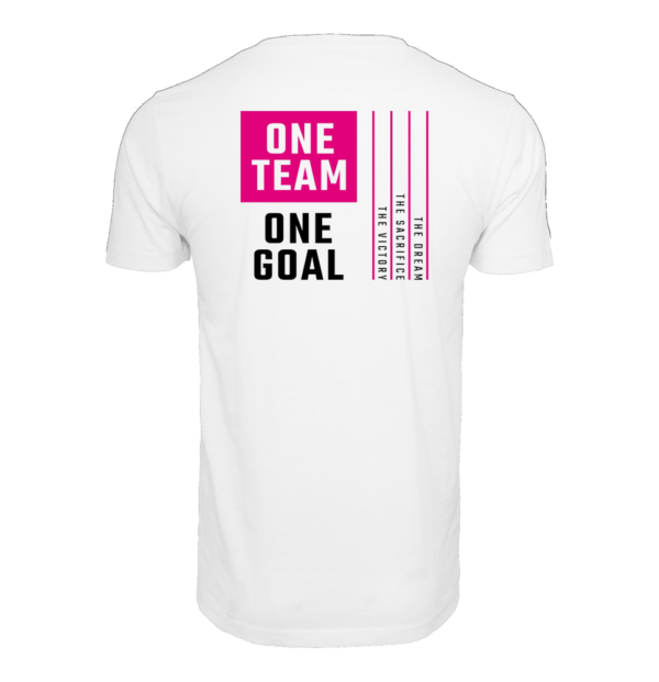 T-Shirt wit regular achterkant one team