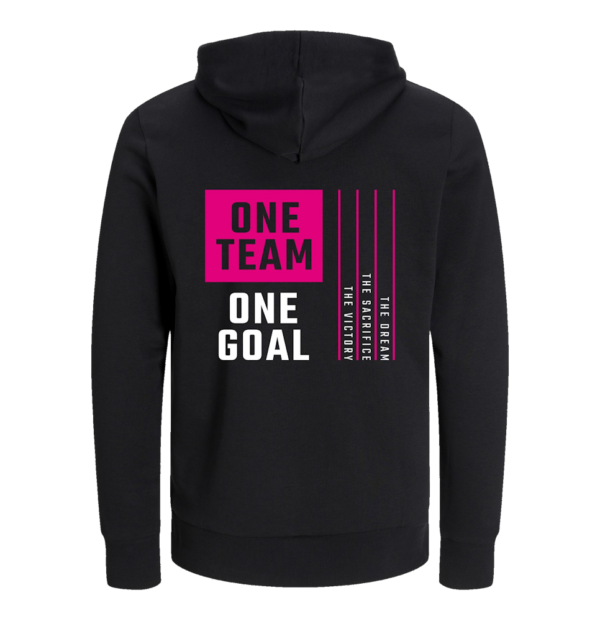 Zwart vest achterkant one team