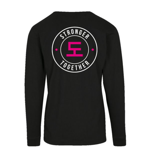 Zwart long sleeve shirt achterkant strong together