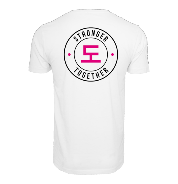 T-Shirt wit regular achterkant stronger together