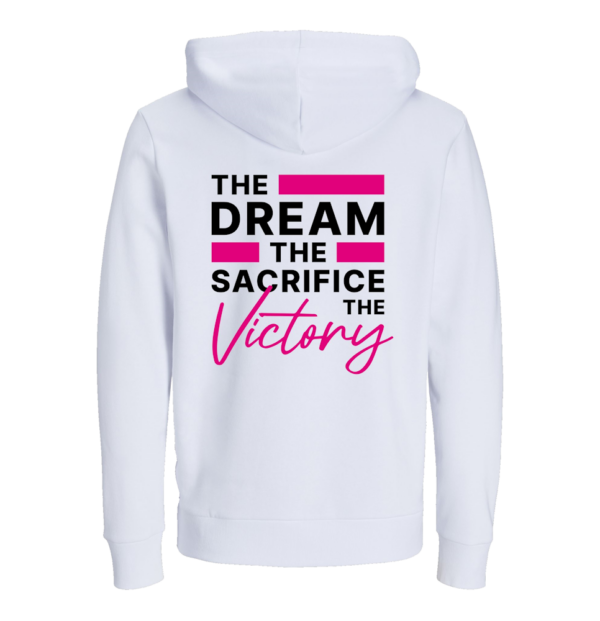 Witte hoodie achterkant the dream