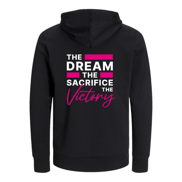 Zwarte hoodie achterkant the dream