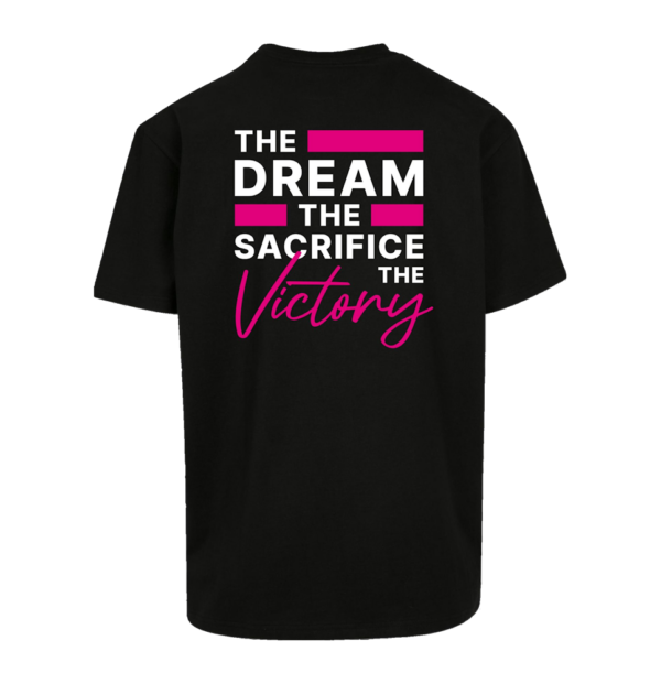 T-Shirt zwart oversized achterkant the dream
