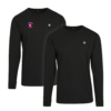 Zwarte long sleeve shirt voorkant met of zonder clublogo