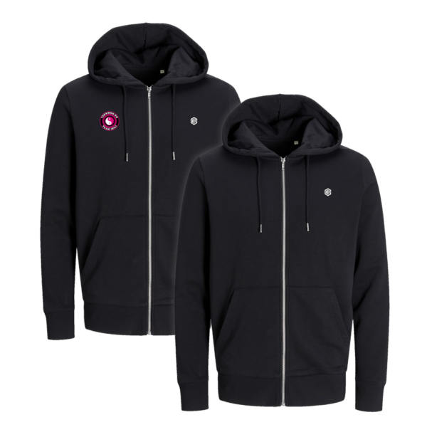 Zwart vest voorkant met of zonder clublogo